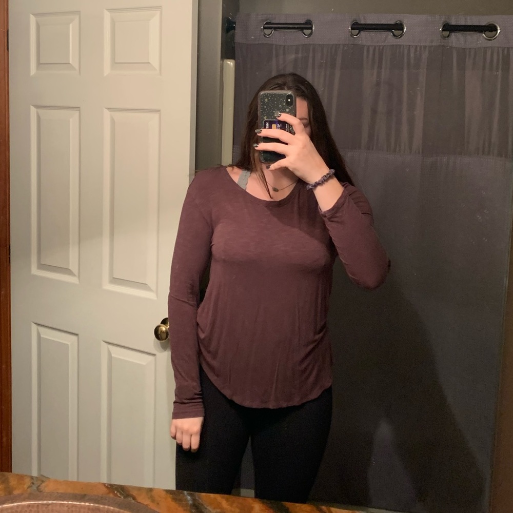AEO SOFT AND SEXY MAROON LONG SLEEVE